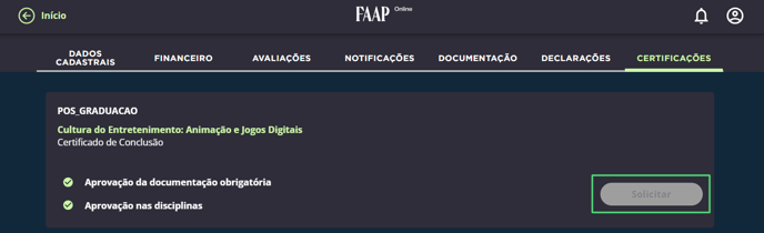 Certificado FAAP Online